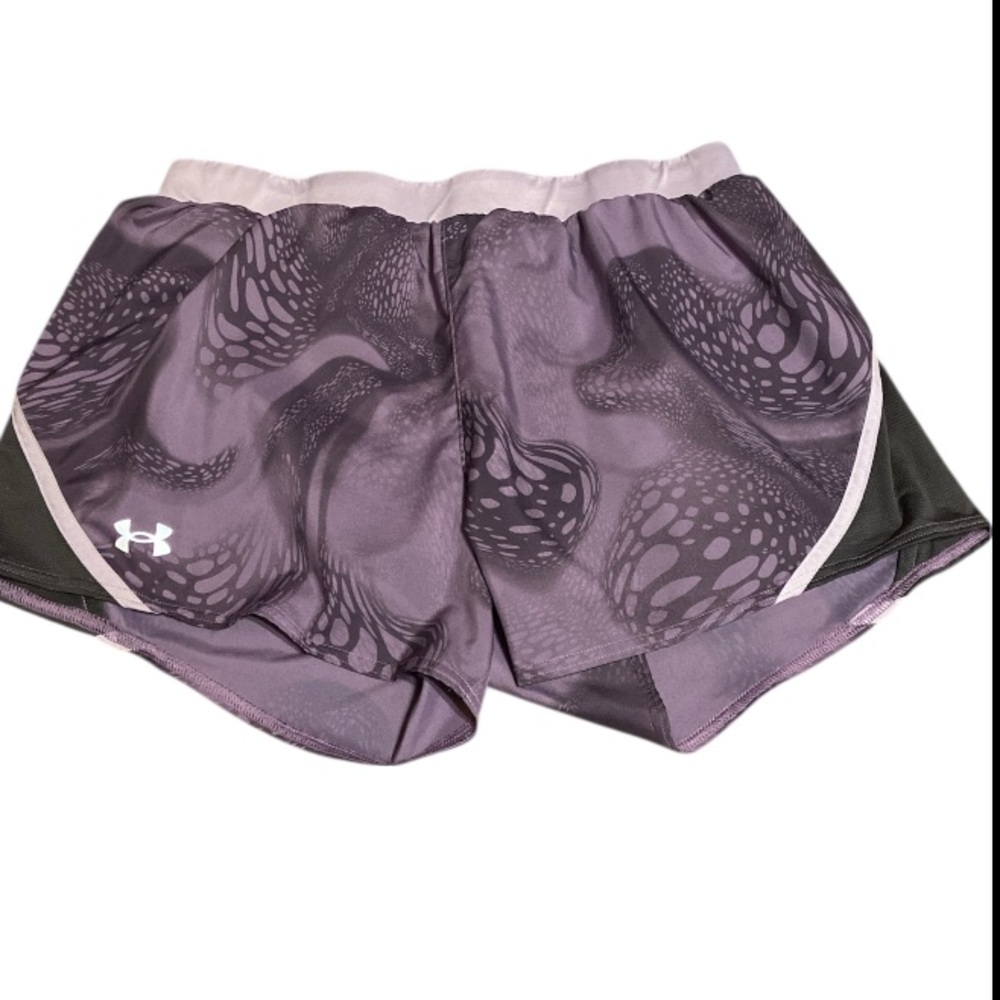 UA Women's Purple Patterned Athletic Shorts